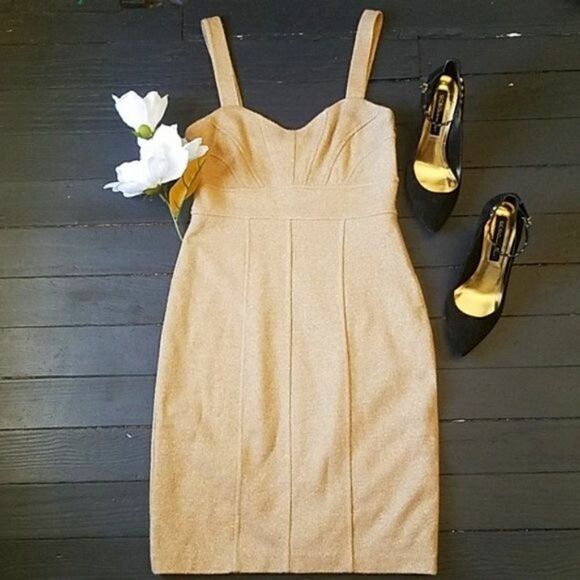 Banana Republic Gold Dress - Picture 1 of 8